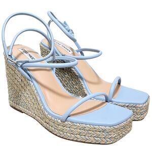 Steve Madden Women Unify Espadrille Wedge Strappy Sandal Size US 11M Light Blue